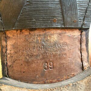 Italian made, Fioritini & Baker high-calf leather brown boots, Euro 39